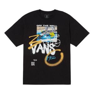 Футболка college graphic t-shirt 'black white' Vans, черный