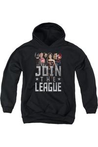 Толстовка с капюшоном Justice League Movie Join The League для подростков Gildan, черный