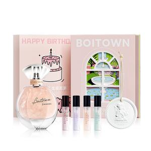 BINGXILI иридесцентный позолоченный подарочный набор парфюмерная вода eau de parfum edp 60мл *1 + мастер образцы pure 5мл*4 + диффузор гипсовый *1 BOITOWN