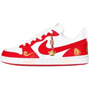 Nike Court Borough RECRAF Golden Horse Iridescent Cushioning, Wear Resistant низкие детские скейтборд кроссовки Red