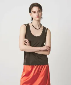 Майка с разрезом Astraet, цвет Dk Brown