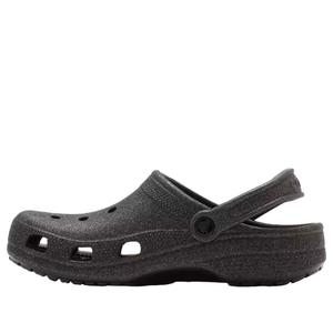 Классические сабо Crocs с блестками, черные