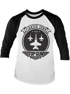 TOP GUN Белый лонгслив с длинными рукавами