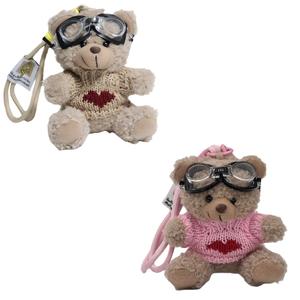 Плюшевый кулон Pilot Bear Dolls высотой 11 см ROUERXIONG, коричневый