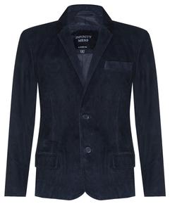 Блейзер замшевая куртка мягкое итальянское кожаное пальто Infinity Leather, черный