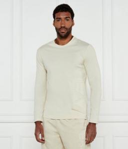 Лонгслив мужской Ea7 с объемным логотипом, бежевый