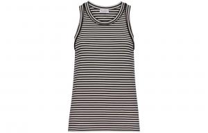 Полосатая хлопковая майка Brunello Cucinelli, белый