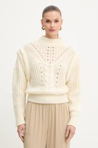 Свитер из смесовой шерсти Boss Orange, бежевый