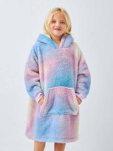 Детский оверсайз худи с глиттером и тай-даем John Lewis, Purple