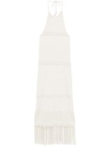 Фактурное платье миди Nanushka, нейтральный