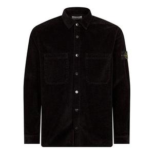 Рубашка corduroy 400tc overshirt 'black' Stone Island, черный