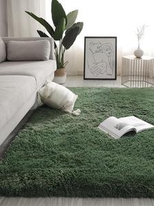 Xinglianxin Ковер 200х300 см для спальни и гостиной, моющийся, устойчивый к пятнам, темно-зеленый, длинный ворс