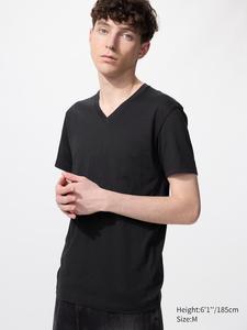 Футболка Dry с V-образным вырезом Uniqlo, 09 black