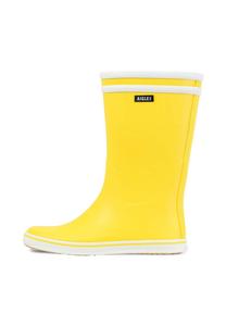 Женские резиновые сапоги Aigle высокие с логотипом, желтый