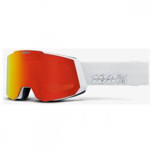 100% очки для снегоходов, White-Red - Hiper Red Mirror + Bonus Turquoise Mirror Lens