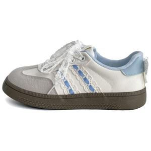 City camel Низкие женские скейтерские кеды бело-голубые, цвет White Blue