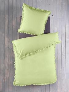 Постельное белье Optidream Renforcé 155 х 220 см, пододеяльник 155 х 220 см, наволочка 80 х 80 см, салатовый