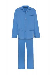 Пижама мужская, воротник с лацканами, планка на пуговицах Dunmore, светло-синий