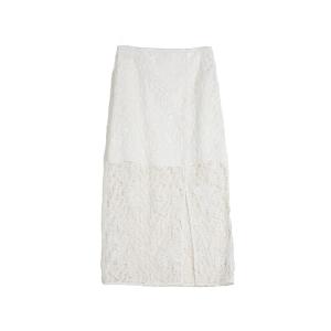 ELLE Повседневная длинная юбка Women's White