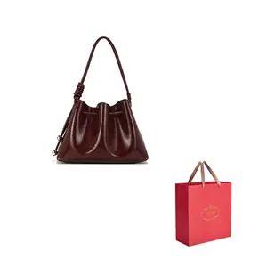 PAYOT Женская сумка через плечо из искусственной кожи микрофибра бордового цвета, Burgundy