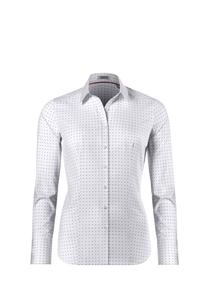 Блузка на пуговицах LEICHT TAILLIERT Vincenzo Boretti, белый