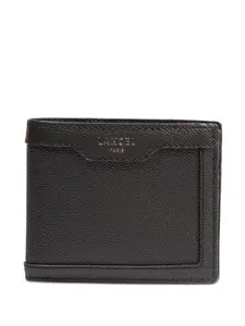 Компактный кожаный кошелек Lancel, черный