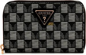 Женский кошелек GUESS G Wave Slg Medium с круговой молнией, черный логотип, один размер, G Wave Slg Medium с круговой молнией, Black Logo