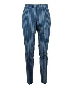 Льняные брюки из лайкры и эластана Berwick, синий