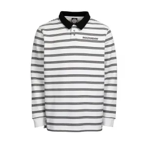 Поло с длинным рукавом Independent Bauhaus stripe, белый