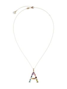 Колье из желтого золота с подвеской в форме буквы A из топазов Dolce & Gabbana, золотой