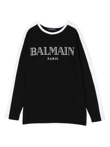 Футболка с логотипом Balmain Kids, черный