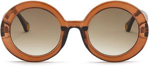 Женские солнцезащитные очки в стиле панк Y2K с маленькой оправой, роскошные ретро-очки, сексуальные солнцезащитные очки в винтажном стиле, защита от ультрафиолета UV400 04046 Melrose, Brown