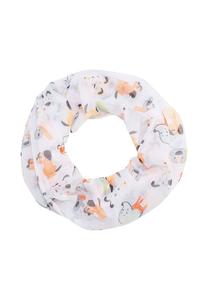 Шарф-Петля нала мягкая тонкая и легкая петля с рисунком собаки Seasons Of April, белый