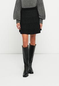 Юбка YAS YASHALLY KNIT SKIRT, Black/Silver-Coloured/Black