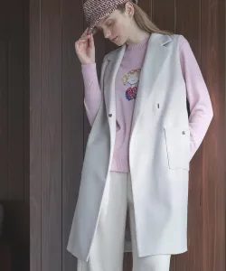 Длинный жилет, похожий на шерстяной Studio Picone, цвет Beige(019)