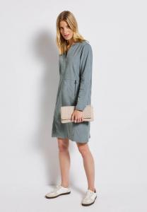 Платье Street One MIT SPLIT NECK, Blau/Blue-Grey