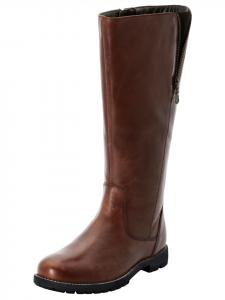 Коричневые сапоги с широким голенищем sheego