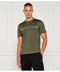 Футболка Slim fit Ea7, зеленый