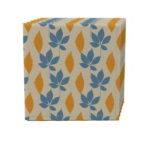 Набор салфеток из 4 шт., 100 % хлопок, 20x20 дюймов, повтор «Осенние листья»