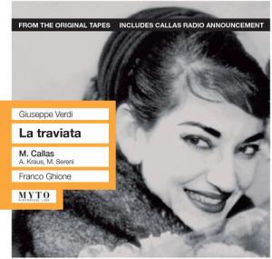 CD диск Verdi / Callas / Kraus / Sereni / Ghione: Traviata