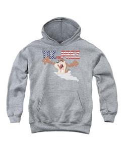 Детская толстовка с капюшоном Taz For Prez 3 Looney Tunes, Medium grey