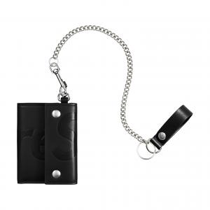 Supreme Кожаный кошелек унисекс черный, Black