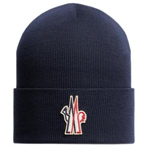 Вязаная шапка с логотипом Moncler Grenoble, синий