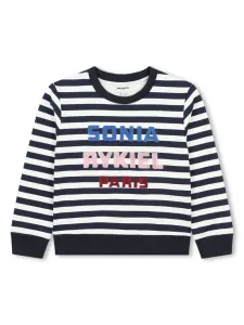 Полосатая толстовка с логотипом SONIA RYKIEL ENFANT, черный