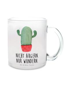 Кружка Кактус Гнев с надписью на прозрачном фоне Mr. & Mrs. Panda