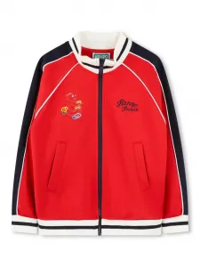 Куртка с вышитым логотипом Kenzo Kids, красный