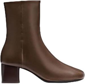 Женские ботильоны с коротким каблуком Осенние ботинки Закрытый круглый носок Блок-каблук Объемный каблук Повседневные Удобные для работы ZodyBoer, Brown