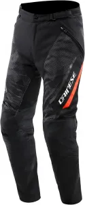 Мотоциклетные брюки Dainese Drake 2 Super Air Tex для мужчин, сетчатые, вентилируемые и легкие, со съемными защитными вставками (1 шт.), Black/Anthracite/Red Fluo