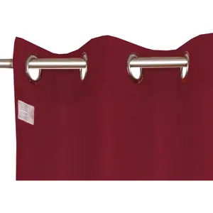 Штора Harp с люверсами, 1 шт., в стиле фланель Esprit, красный