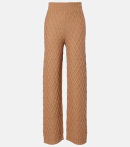 Pevera высокие шерстяные брюки с широкими штанинами Max Mara, Cammello